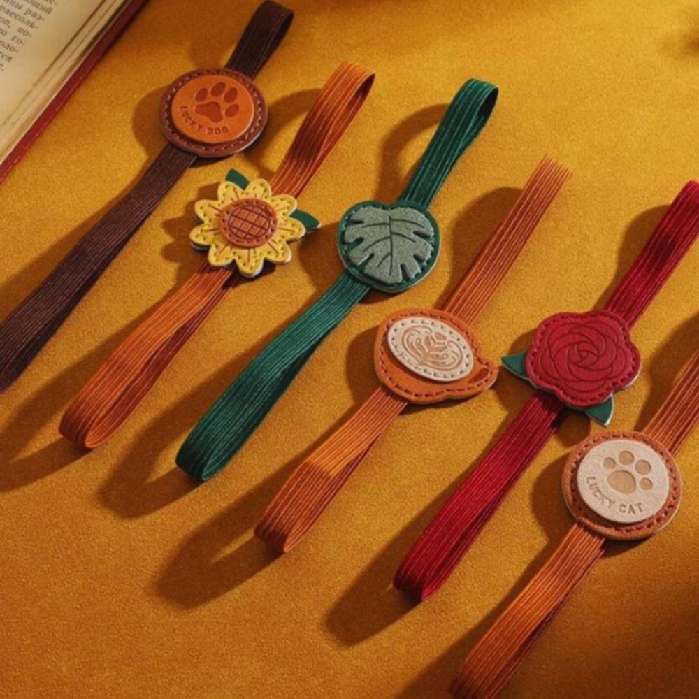 Vintage Leather Journal Notebook - Marcapáginas de Cuero con Bandas Elásticas