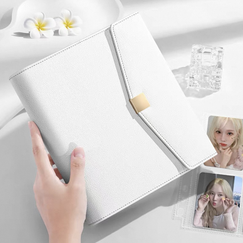 Kpop Photo Card Binder 3 Inch - Carpeta ligera de lujo Platinum A5,