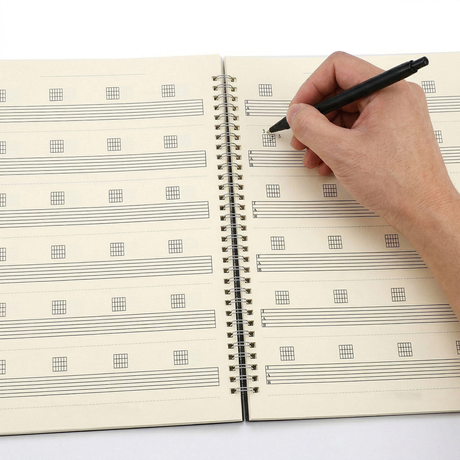Blank Sheet Music Notebook - 2 cuadernos para partituras de guitarra,