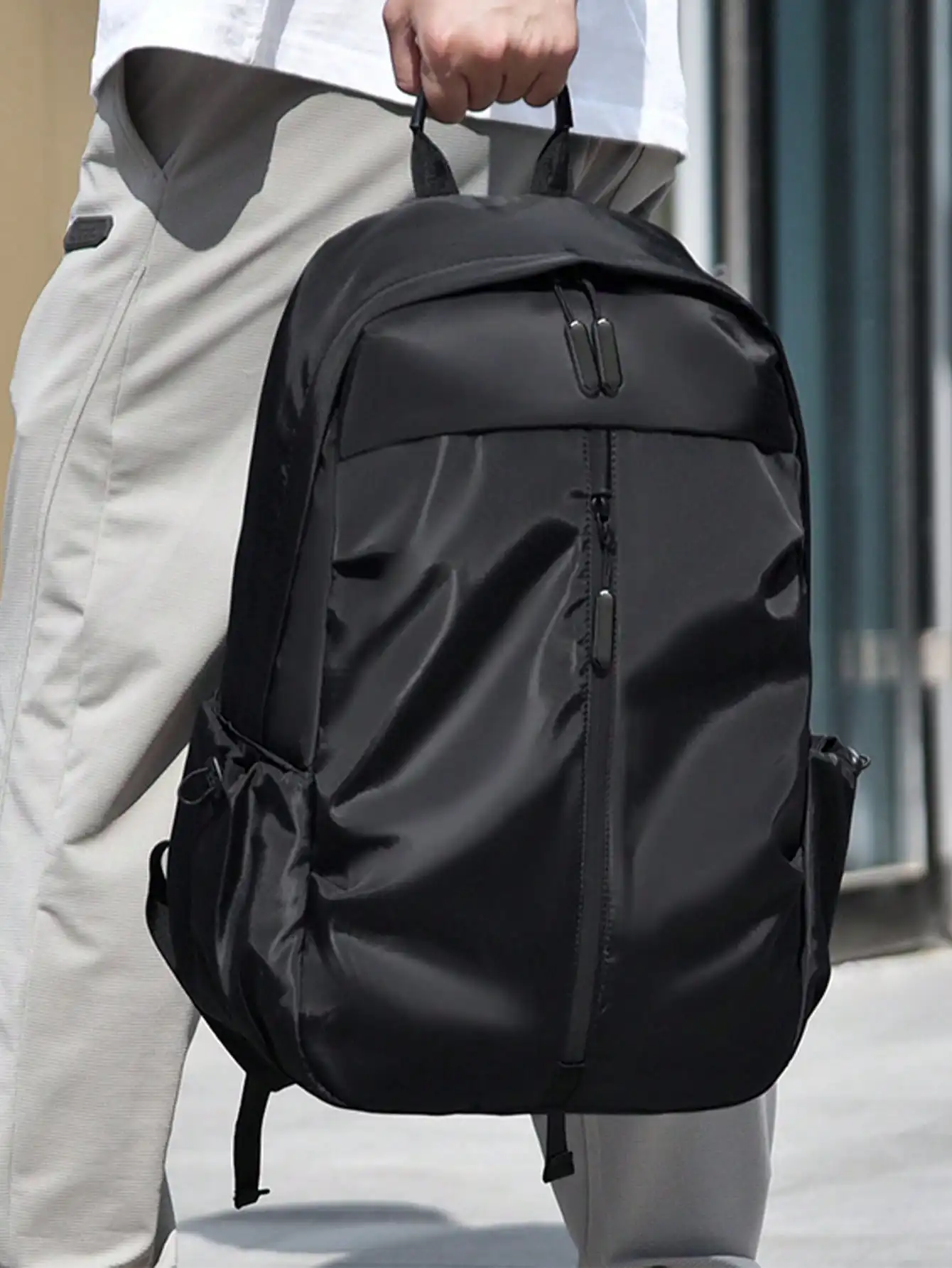 Books - Mochila de nailon unisex de estilo