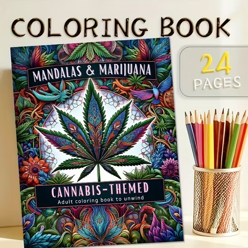 Adult Coloring Book Stress Relief - 24 páginas estilo Mandala, libro para