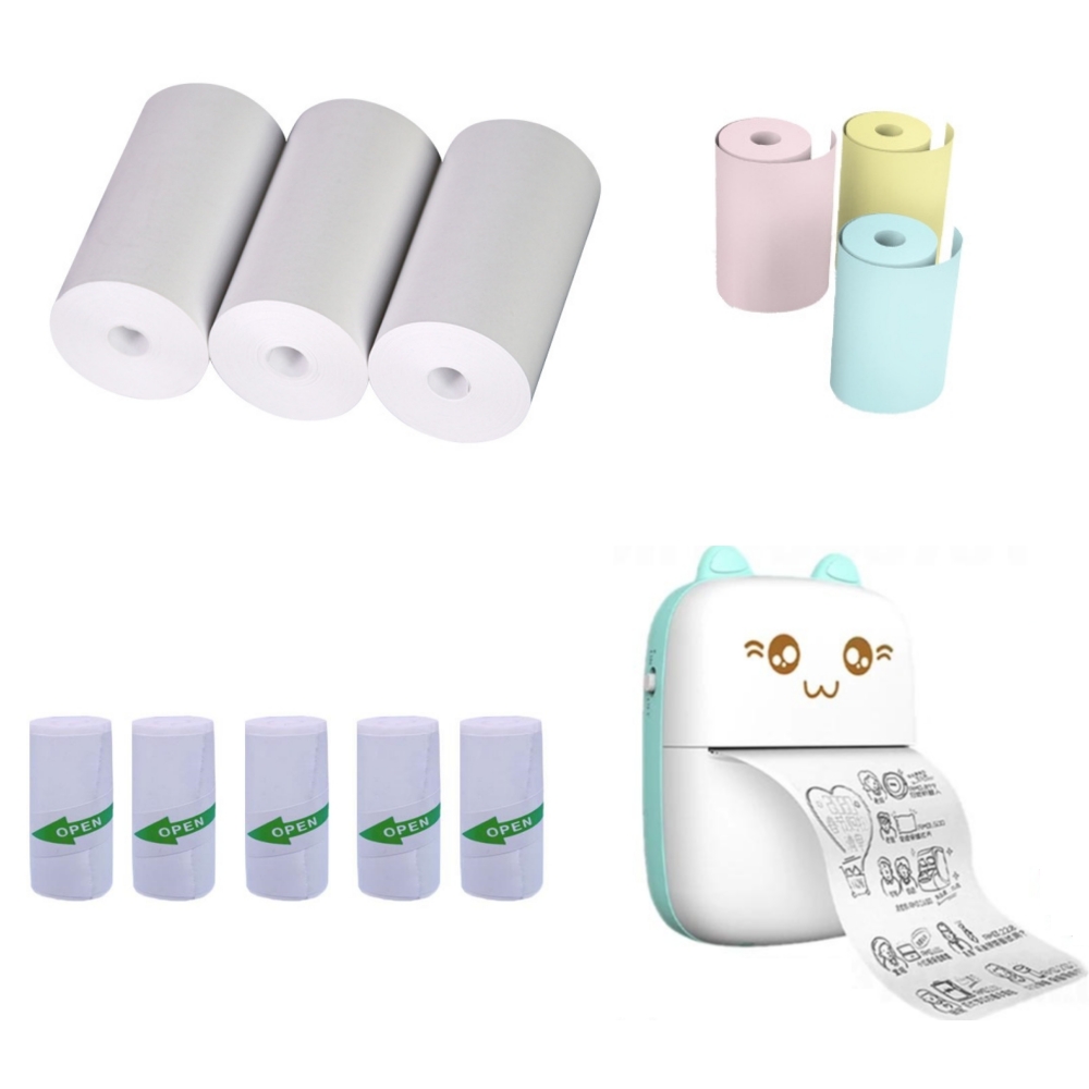 Papel térmico adhesivo de 57x2 - Mini Pocket Thermal Printer Paper Roll reseña y precio
