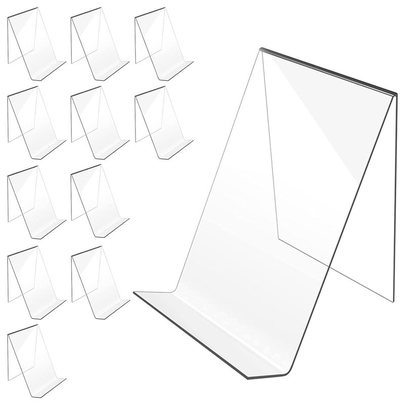 A56K Paquete de 12 Soportes Ac - Clear Acrylic Book Stand Holder reseña y precio