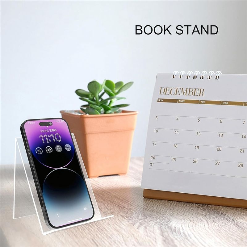 A56K Paquete de 12 Soportes Ac - Clear Acrylic Book Stand Holder reseña y precio