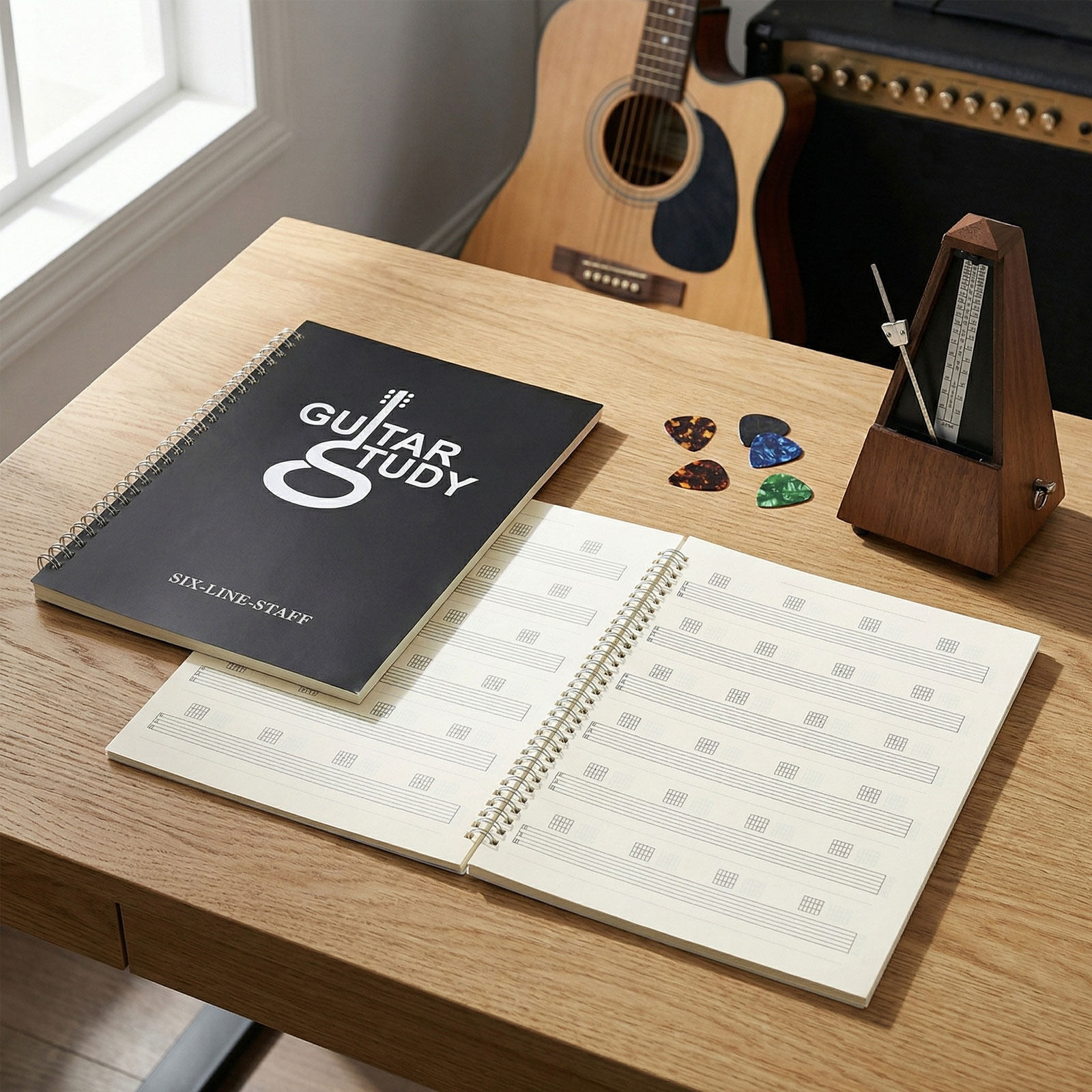 2 cuadernos para partituras de - Blank Sheet Music Notebook reseña y precio