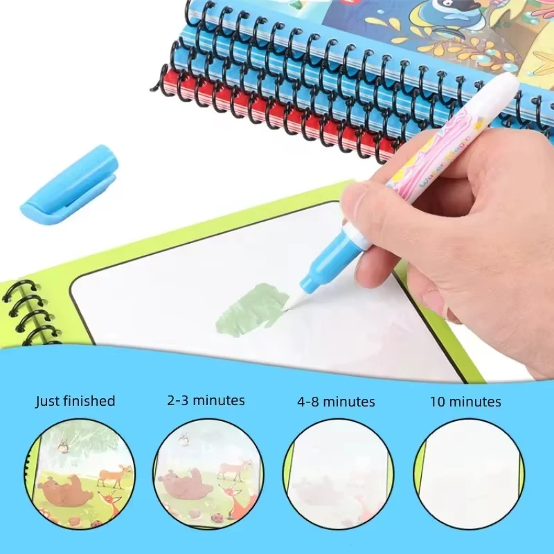 Libro de pintura reutilizable, - Reusable Water Magic Coloring Book reseña y precio